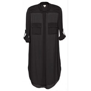 Aritzia Wilfred Baye Sheer Silk Tunic Dress